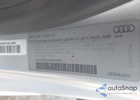 2015 Audi S7 4.0T from USA, damaged, VIN WAUW2BFC8FN003352